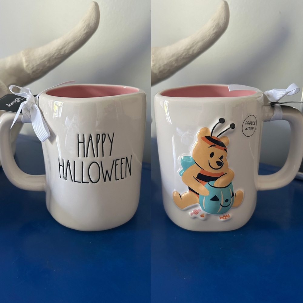 Rae Dunn Disney Halloween Winnie the Pooh Happy Halloween Double Sided Mug